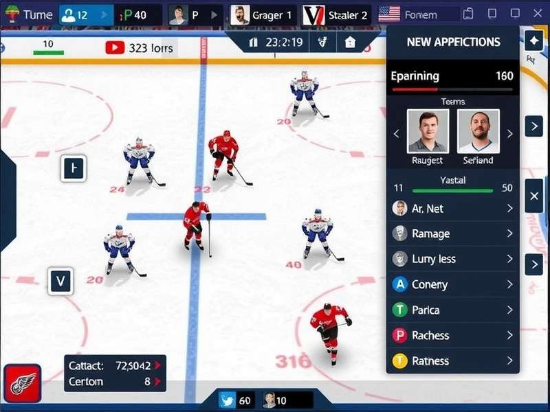Hockey Fantasy Empire team management interface