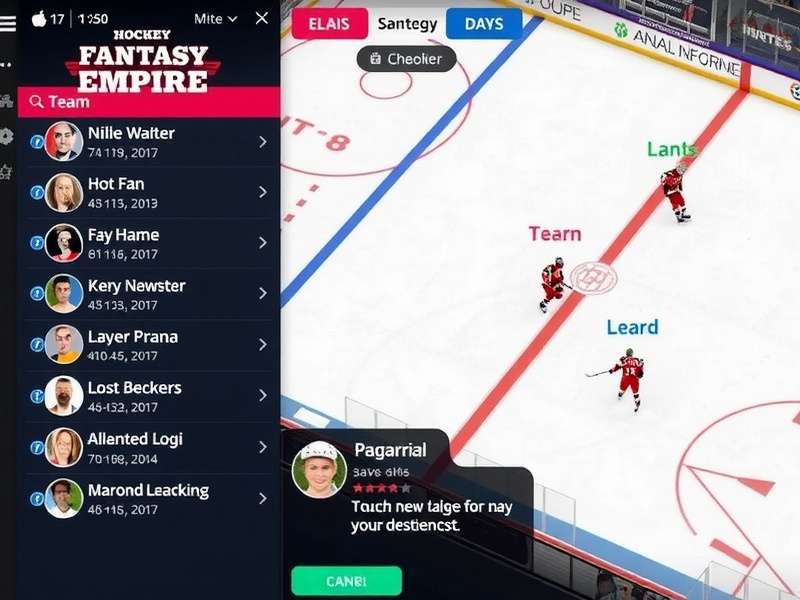 Hockey Fantasy Empire gameplay screenshot